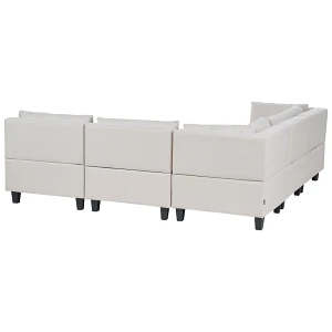 Sofa narożna z otomaną unstad  jasnobeżowy prawostronny
