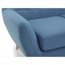 Sofa niebieska - kanapa - tapicerowana - naroznik - Taciturno