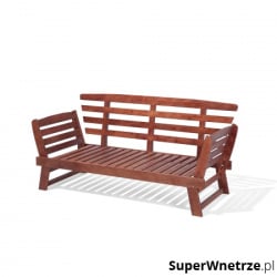Sofa ogrodowa szara regulowane podłokietniki Otmaro