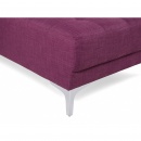 Sofa prawostronna fioletowa tapicerowana rozkładana Febbraio