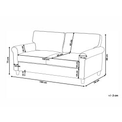 Sofa ronneby sztruks ciemnozielony dla 3 osób