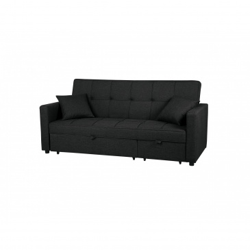 Sofa rozkładana czarna GLOMMA