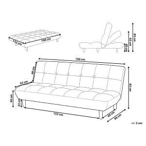 Sofa rozkładana dla 2 osób RISOR Niebieski
