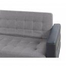 Sofa rozkładana szara z czarnym ABERDEEN