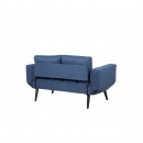 Sofa rozkładana tapicerowana ciemnoniebieska BREKKE