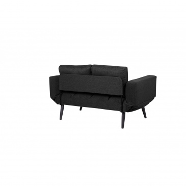 Sofa rozkładana tapicerowana czarna BREKKE