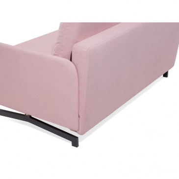 Sofa rozkładana tapicerowana różowa Colombo