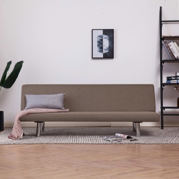 Sofa rozkładana taupe poliester