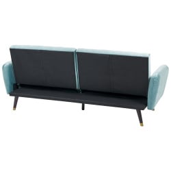 Sofa rozkładana vimmerby błękitny welur Sofa rozkładana vimmerby błękitny welur