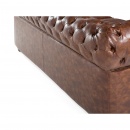 Sofa skóra ekologiczna brązowa Old Style Vento