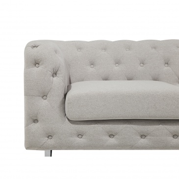 Sofa tapicerowana dwuosobowa beżowa Rosai