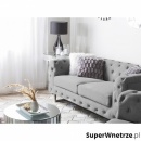 Sofa tapicerowana dwuosobowa jasnoszara Rosai