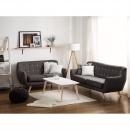 Sofa tapicerowana trzyosobowa ciemnoszara Lupino