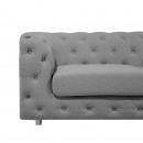 Sofa tapicerowana trzyosobowa jasnoszara Rosai