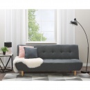Sofa trzyosobowa tapicerowana ciemnoszara Ventuno