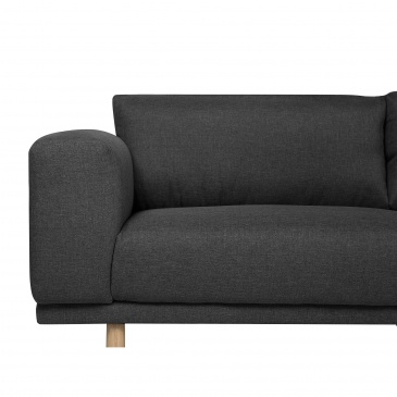 Sofa trzyosobowa tapicerowana ciemnoszara NIVALA