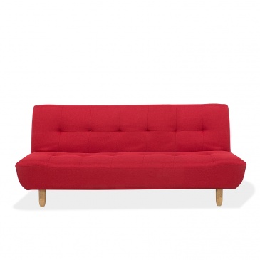 Sofa trzyosobowa tapicerowana czerwona Ventuno