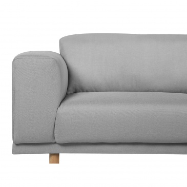 Sofa trzyosobowa tapicerowana jasnoszara NIVALA