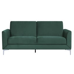 Sofa trzyosobowa welur zielona FENES Sofa trzyosobowa welur zielona FENES