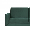 Sofa trzyosobowa welur zielona FENES