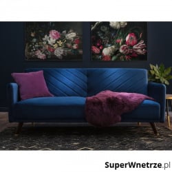 Sofa trzyosobowa welwet niebieska Genna Sofa trzyosobowa welwet niebieska Genna