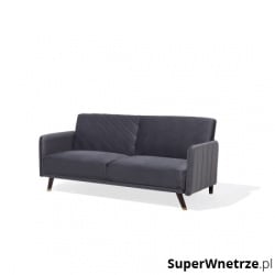Sofa trzyosobowa welwet szara Genna