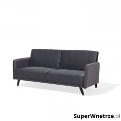 Sofa trzyosobowa welwet szara Genna