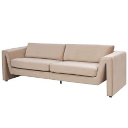 Sofa welurowa beżowa maunu Sofa welurowa beżowa maunu