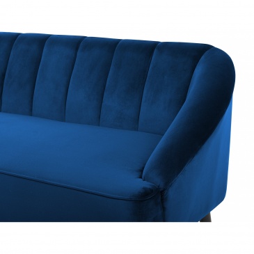 Sofa welurowa niebieska ALSVAG