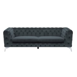 Sofa welurowa szara SOTRA Sofa welurowa szara SOTRA