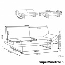 Sofa z funkcją spania jasnoszara - kanapa rozkładana - wersalka - Coluzzi