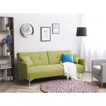 Sofa z funkcją spania zielona - kanapa rozkładana - wersalka - Eugenia