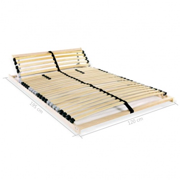 Stelaż do łóżka z 28 listwami, drewno FSC, 7 stref, 120x200 cm