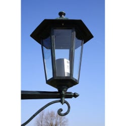 Stojąca lampa ogrodowa 2-ramienna, 215 cm, ciemnozielona/czarna