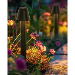Stojąca lampa ogrodowa led holmes czarny