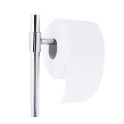 Stojak na papier toaletowy i szczotkę wc 3w1 srebrny - yoka