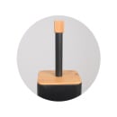 Stojak szczotka wc i uchwyt na papier czerń bambus - Yoka