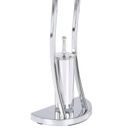 Stojak na papier toaletowy ze szczotką soacha metal srebrny