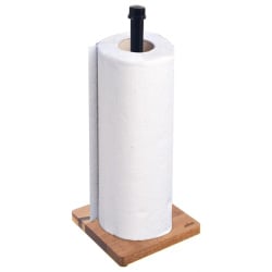 Stojak na ręcznik papierowy metalowy drewniany czarny river 35 cm
