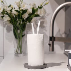 Stojak na ręcznik papierowy szaro-biały Livio 3611