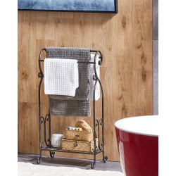 Stojak na ręczniki linares metal czarny