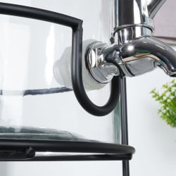 Stojak pod słój z kranikiem metalowy czarny