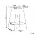Stół barowy 70 x 70 cm szaro-czarny VELTA