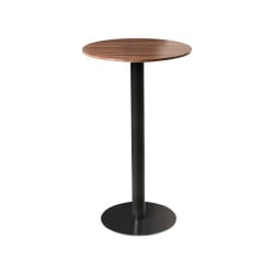 Stół barowy MORELLA Czarny/ ciemny brąz 60 cm 60 cm