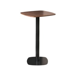 Stół barowy MORELLA Czarny/ ciemny brąz 60 cm 60 cm