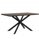 Stół do jadalni 140 x 80 cm ciemne drewno z czarnym SPECTRA