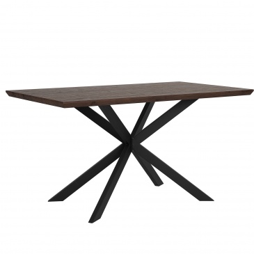 Stół do jadalni 140 x 80 cm ciemne drewno z czarnym SPECTRA