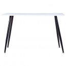 Stół do jadalni, biało-czarny, 120x60x74 cm, MDF