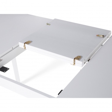Stół do jadalni biały 120/160 x 80 cm rozkładany Sartori