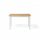 Stół do jadalni drewniany biało-brązowy 114 x 68 cm Biagio